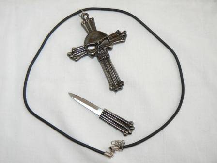 Necklace (HELL SKULL) with Hidden Knife