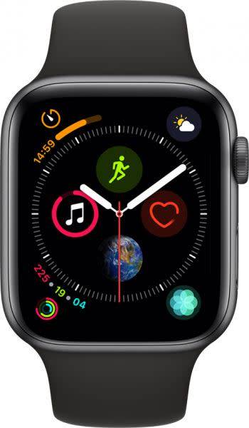 44mm Apple Watch Series 4 - Space Grey Aluminium, Black Sport Band (New-Sealed-Local Stock) A1978