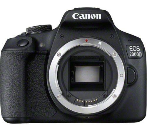 Canon 2000D 24MP DSLR Twin DC Lens Bundle - Black