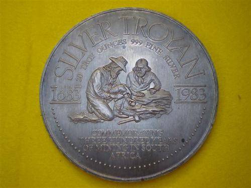 20 Troy Oz .999 Fine Silver Medallion (Commemorating 300 Years of mining in SA)