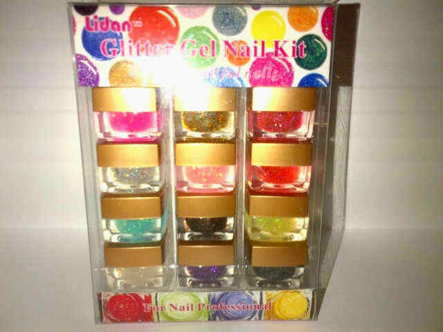 12 piece non Solid Glitter Gel Shipping R35
