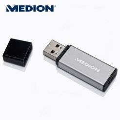 Medion 8GB flash drive with microSD reader
