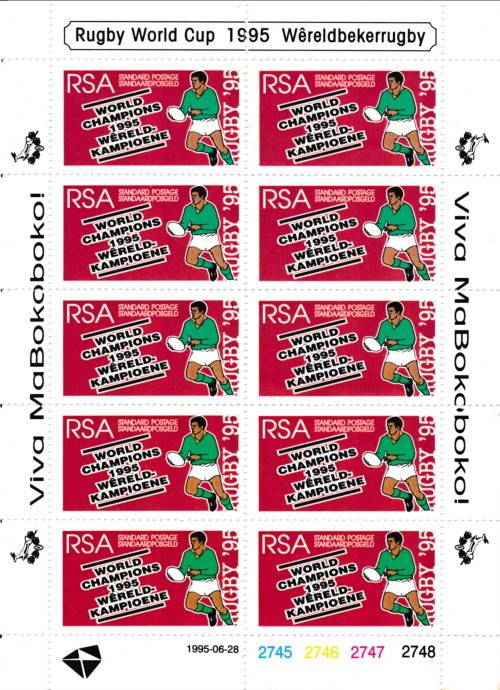 Rugby World Cup 1995 Sheet of 10