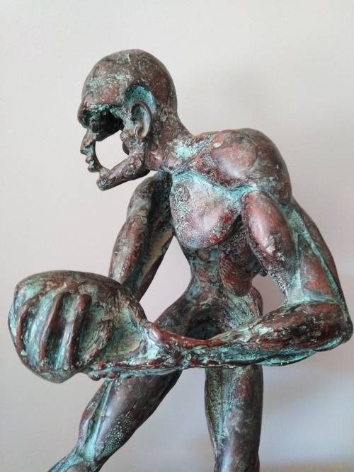 "RUGBY PLAYER" Limited Edition Sculpture 88/100 - Maker of Nelson Mandela Sculpture  FINAL CLEARANCE