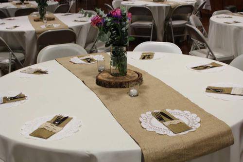 hessian table runner -