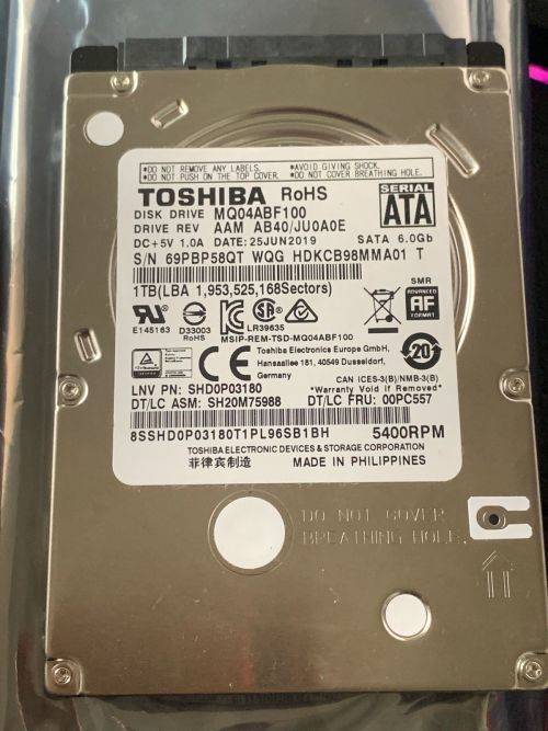 1TB 2.5` Laptop HDD
