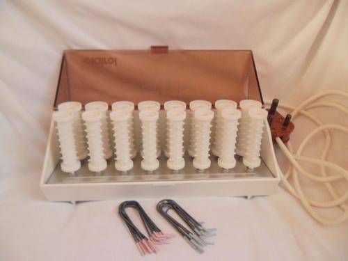 Clairol 16 electric heated hot curlers/rollers with pins, Made in Denmark, EXCELLENT CONDITION!!!