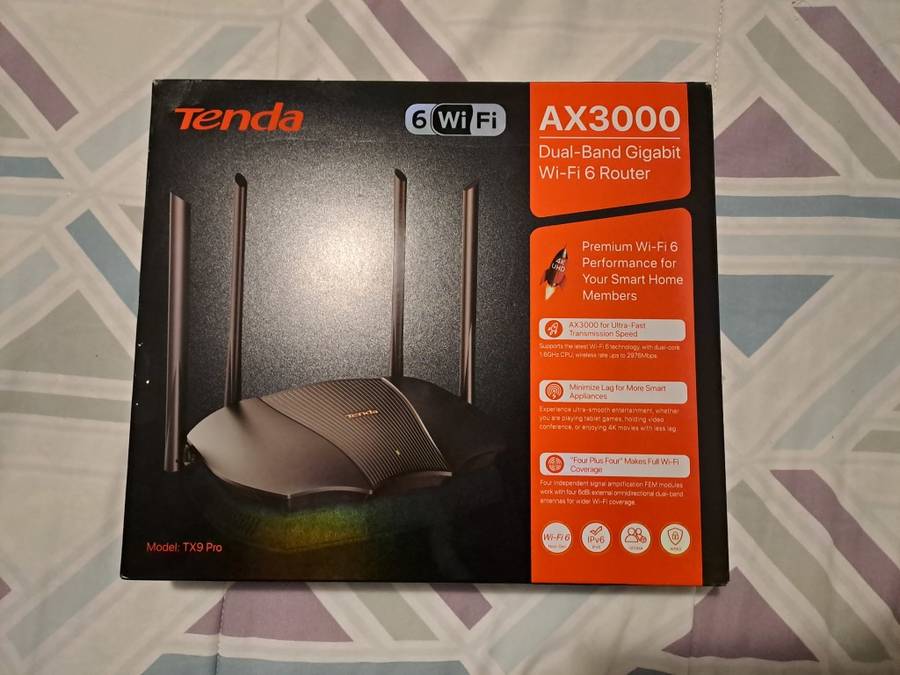 *Excellent Condition* Tenda TX9 Pro AX3000 Dual-band Gigabit Wi-Fi 6 Router