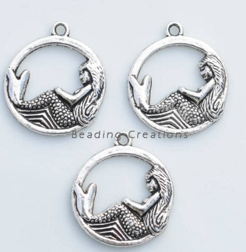 CHARMS/CHARM/PENDANTS/CHARM PENDANTS/SILVER CHARM PENDANTS/MERMAID CHARM PENDANTS/METAL CHARMS