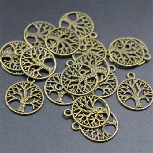 PENDANTS - ANTIQUE BRONZE - TREE OF LIFE - CHARMS - 20mm