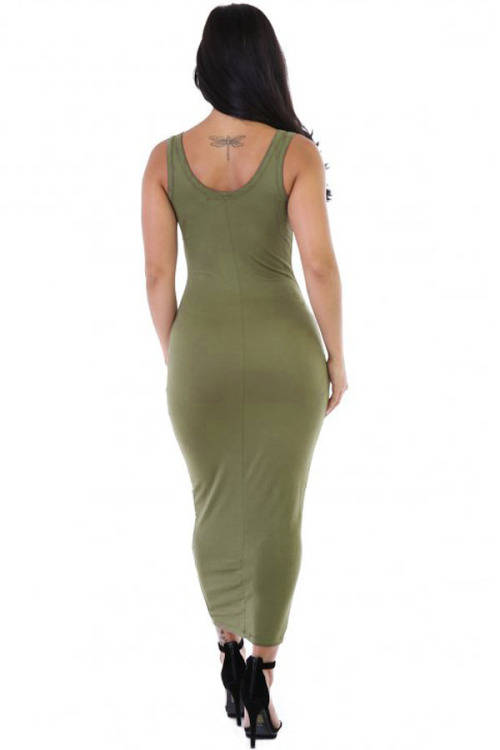 SEXY GREEN STRETCHY FIT LONG SUNDRESS - S/M/L