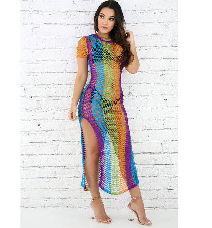 COVERUP/BEACH COVER UP/SWIMWEAR COVER UP/COLORFUL BEACH DRESS COVER UP