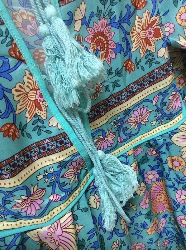 DRESSES/DRESS/MAXI DRESS/BOHEMIAN DRESS/BLUE DRESS/BOHO DRESS/PRINTED DRESS/ASYMMETRICAL DRESS
