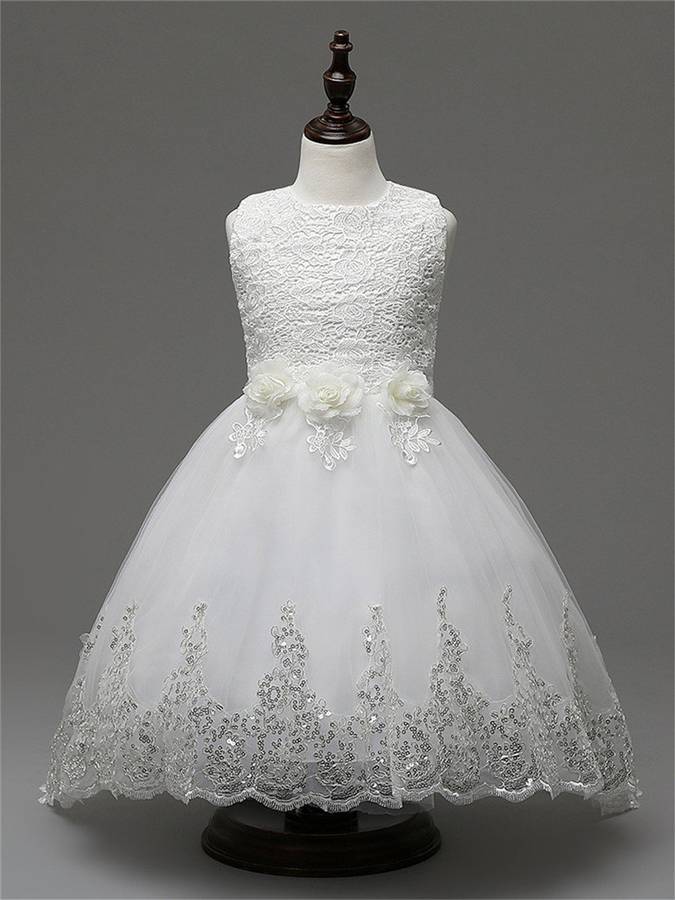 GIRLS DRESSES/GIRLS DRESS/FLOWER GIRLS DRESS/GIRLS PARTY DRESS/WHITE DRESS