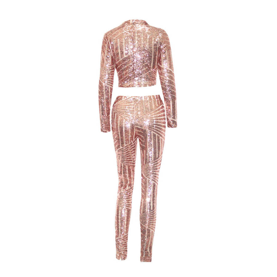 PANTS SET/ROSE GOLD PANTS SET/SEQUIN PANTS SET/PARTY PANTS SET/BODYCON PANTS SET/EVENING PANTS SET