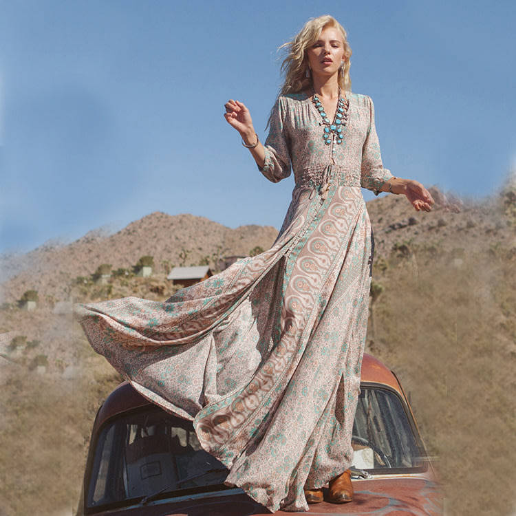 Boho Summer Vintage Bohemian Retro Maxi Dresses