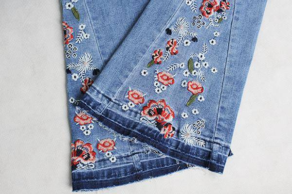Womens blue flare bootleg bell bottom vintage denim jeans
