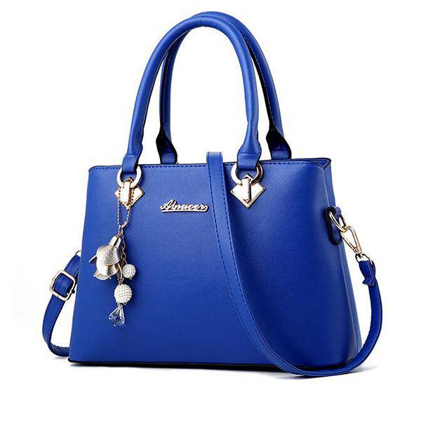 Womens blue office shoulder handbags