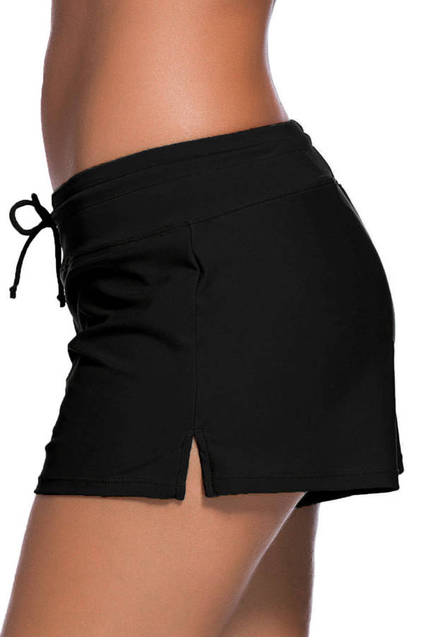 Swim Shorts Tankini Sport Black Waistband Ladies Shorts
