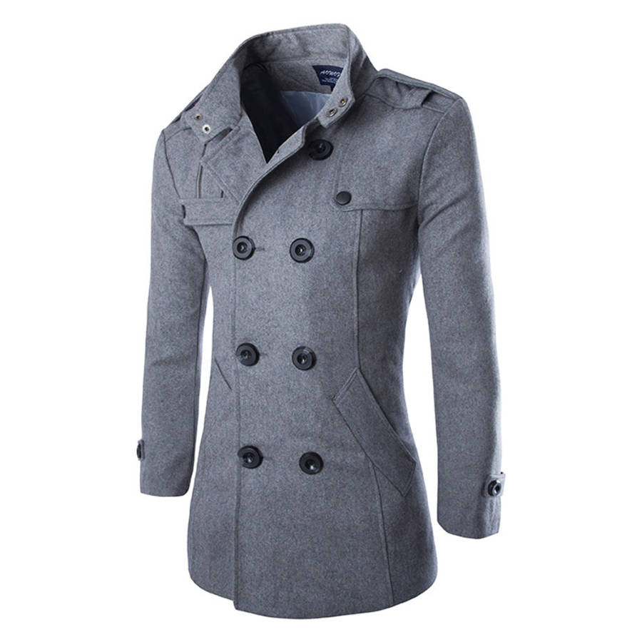 Men's Grey Trench Coat
