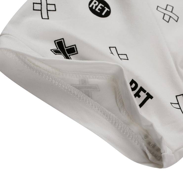 Men's Printed Short Sleeve Hooded Red Tees - Large