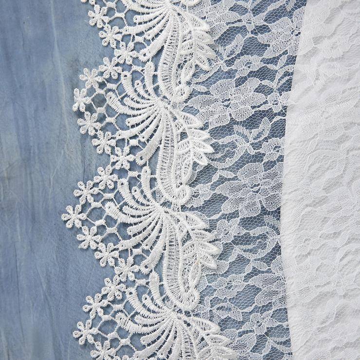 White Beaded Floor-Length Mermaid Wedding Dress Bridal Wedding Gown - Xlarge