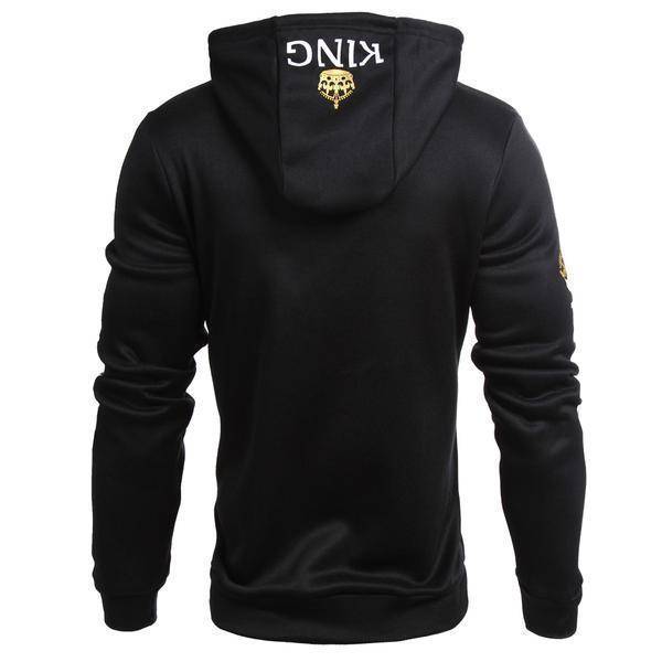 Black Royal King & Queen Couple Hoodies - Male M