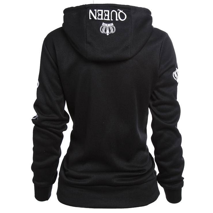 Black Royal King & Queen Couple Hoodies - Male M