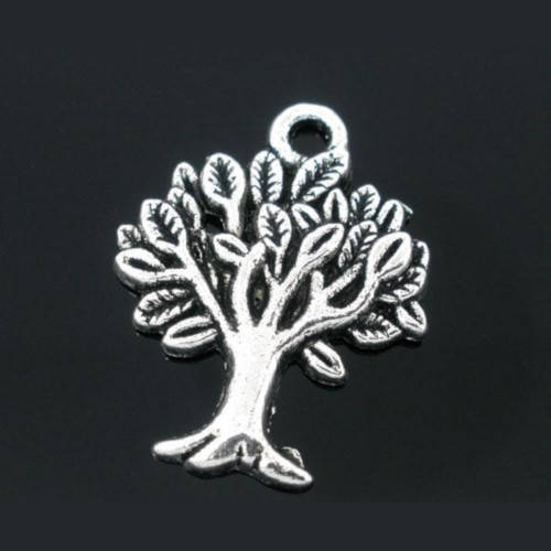 Charms, Antique Silver Tree Of Life Charms, 21mm (Loose)