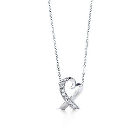 NECKLACES - PALOMA PICASSO LOVING HEART PENDANT IN 18k WHITE GOLD