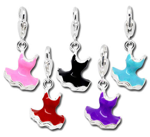 CHARMS - CLIP ON - BALLET TUTU - ASSORTED COLORS