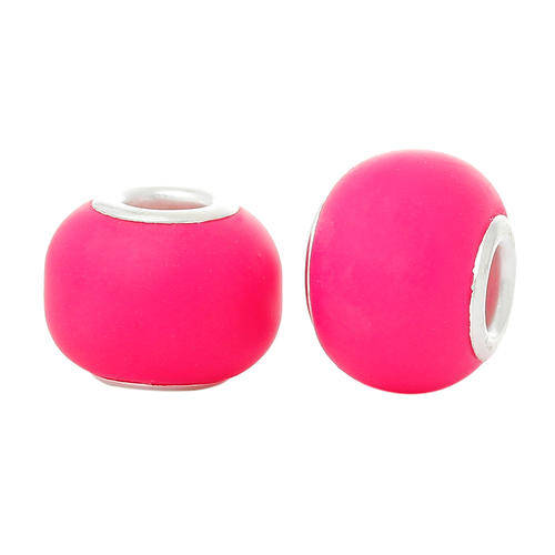 EUROPEAN STYLE - MURANO GLASS BEADS - MATT - FUCHSIA