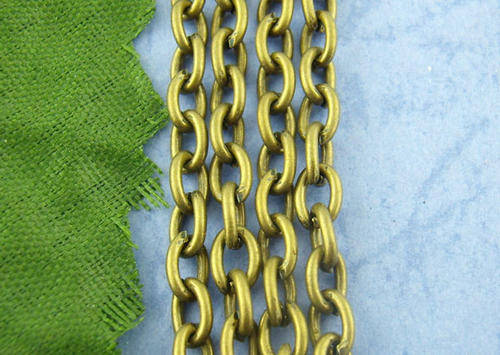 CHAIN - ANTIQUE BRONZE - CABLE - 4x3mm - SOLD PER PACK OF 1 METER