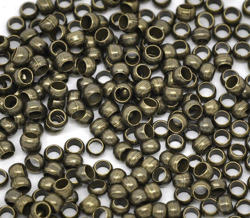 CRIMP BEADS - ROUND - BRONZE TONE - 3mm - 50 PCS