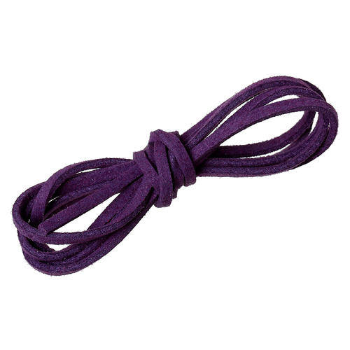 FAUX SUEDE MICROFIBER VELVET CORD - DARK PURPLE - FLAT - 2.9mm - SOLD PER METER