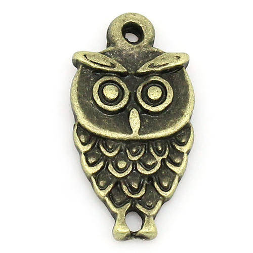 CHARMS/ANTIQUE BRONZE CHARMS/OWL CHARMS/CHARM PENDANTS/BEADING CHARMS/JEWELRY MAKING CHARMS