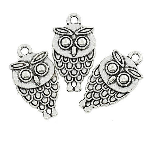 Connectors, Antique Silver, Bird, Owl Connector Links, 27mm (1Pc)