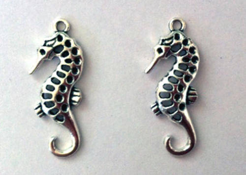 CHARMS/CHARM/ANTIQUE SILVER CHARMS/METAL CHARMS/SEAHORSE CHARMS/CHARM PENDANTS/CHARM CONNECTORS