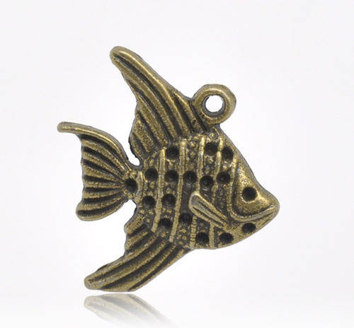 Fish Charms Bronze Tone