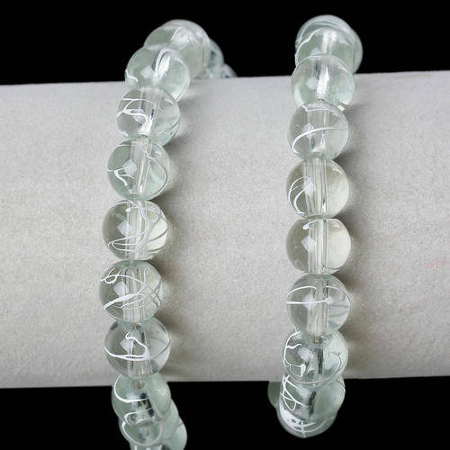 GLASS BEADS - TRANSPARENT - DRAWBENCH - ROUND - 10mm - SOLD PER BEAD