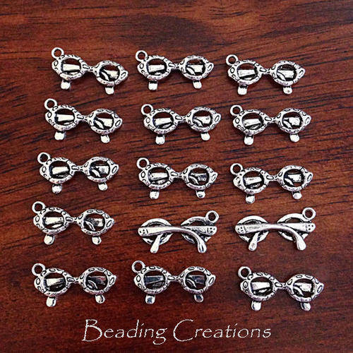 CHARMS - ANTIQUE SILVER - SUNGLASSES - 22x11mm