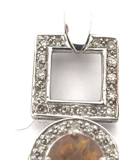 LOOK AT THIS BEAUT Pendant Diamonds 031ct and citrine