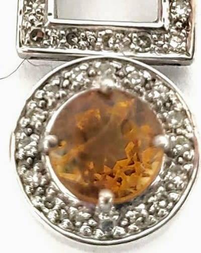 LOOK AT THIS BEAUT Pendant Diamonds 031ct and citrine
