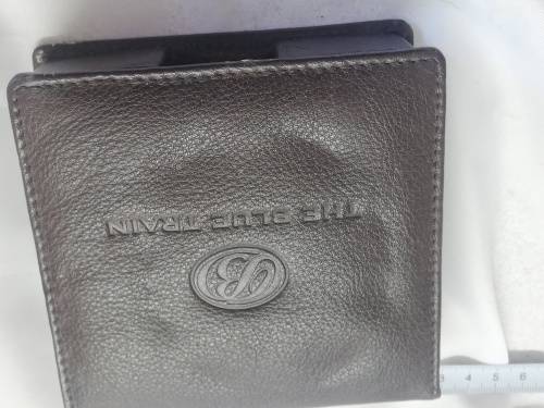 Collectables.... BLUE TRAIN ROUTE GUIDE and Leather Blue Train note holder with embossed logo
