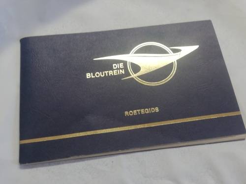 Collectables.... BLUE TRAIN ROUTE GUIDE and Leather Blue Train note holder with embossed logo