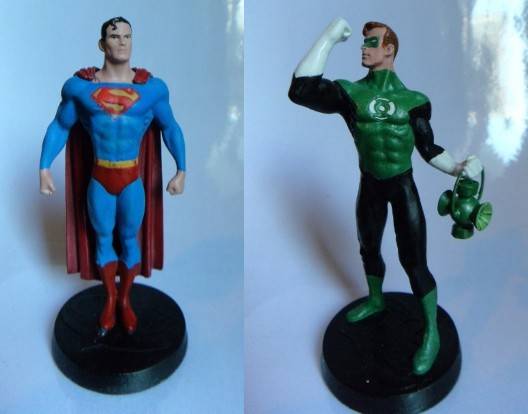 2 X DC Metal Figures : Green Lantern + Superman (9.5cm)