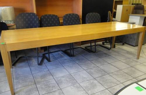 10 to 12 Seater Solid Oak Dinningroom/Meeting Table for-sale