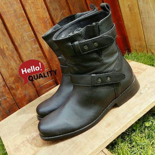 Genuine  Leather Lady biker pair of boots