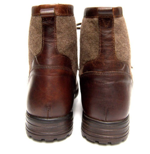 Genuine Leather Men's Brown Leather  Combat Boot