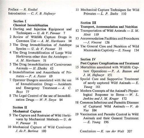 The Capture and Care of Wild Animals: The Work of 18 Veterinary, Medical and Wildlife Experts.